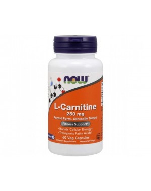 L Carnitine Carnitina 250mg 60 vegcaps NOW Foods