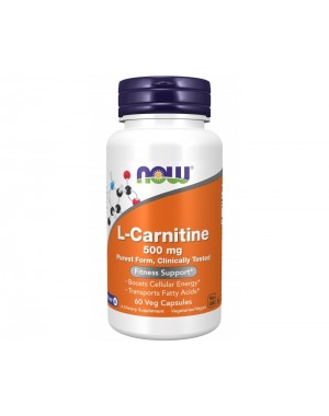 L Carnitine Carnitina 500mg 60 Veg Caps NOW Foods