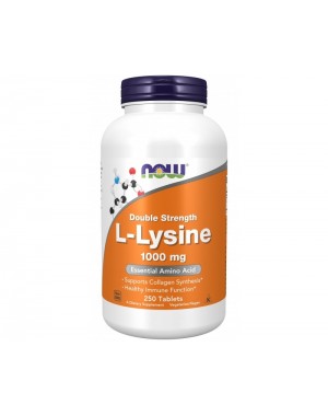 L Lysine Double Strength 1000 mg 250 Tablets NOW Foods