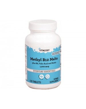 Methyl B12 Melts 1000mcg 120tablets sabor cereja VITACOST