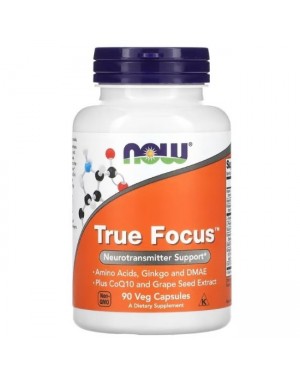 True Focus Verdadeiro foco 90 Veg Capsules NOW Foods