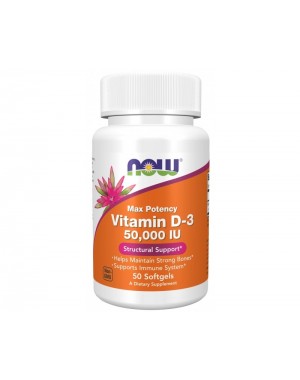 Vitamin D3 50.000 IU 50 Softgels NOW