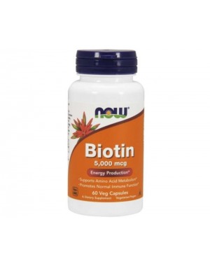 Biotin 5000 mcg  60 Veg Capsules NOW Foods