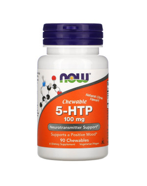 5-HTP, Natural Citrus, 100 mg, 90 Chewables