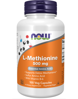 L-Methionine, 500 mg, 100 Capsules Now foods