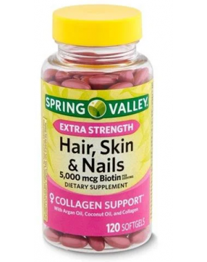 Hair Skin Nail W Biotin 120ct Spring Valley