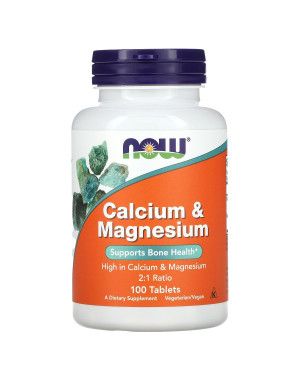Calcium  Magnesium, 100 Tablets Now foods