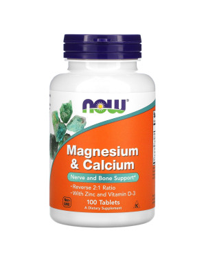 Magnesium & Calcium, 100 Tablets Now