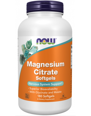 Citrato de Magnésio, 180 Softgels Now foods