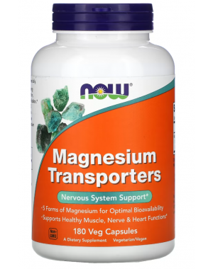 Magnesium Transporters, 180 Veg Capsules Now foods