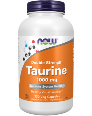 Double Strength Taurine, 1,000 mg, 250 Veg Capsules Now Foods