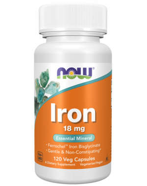 Iron, 18 mg, 120 Veg Capsules Now foods