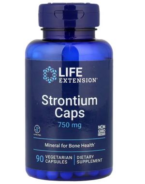 Strontium Caps 750 mg, 90 vegetarian capsules Life Extension