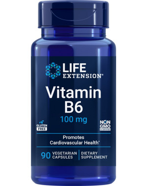 Vitamin B6, 250 mg, 100 Vegetarian Capsules Life