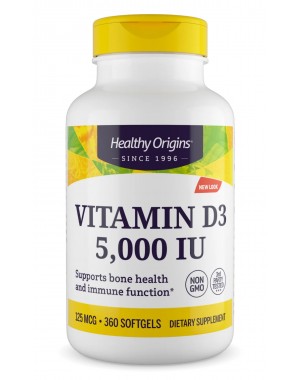 Vitamina D3 5.000 360s Healthy Origins c/ Mct Oil