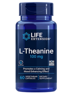 L-Theanine, 60 Vegetarian Capsules (100 mg per Capsule) Life extension