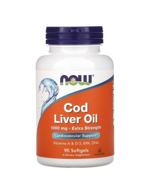 NOW Foods, Cod Liver Oil, 1,000 mg, 90 Softgels