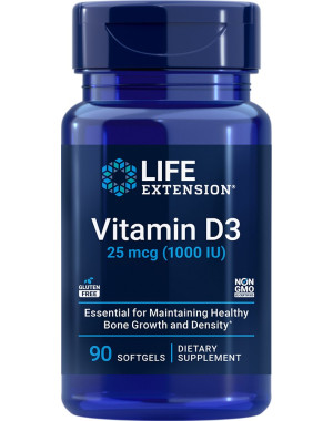 Vitamin D3, 25 mcg (1,000 IU), 90 Softgels