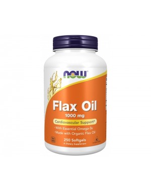 Flax Oil 1000 mg 250 Softgels NOW Foods