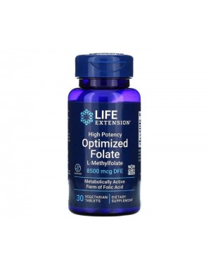 High Potency Optimized Folate 8500 mcg 30 vegetarian tablets life 