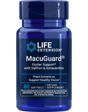 MacuGuard, Ocular Support with Saffron & Astaxanthin, 60 Softgels Life Extension