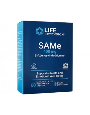 SAMe S-Adenosyl-Methionine 400 mg 60 enteric coated tablets LIFE Extension