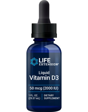 Liquid Vitamin D3, 50 mcg (2,000 IU), 1 fl oz (29.57 ml) LE