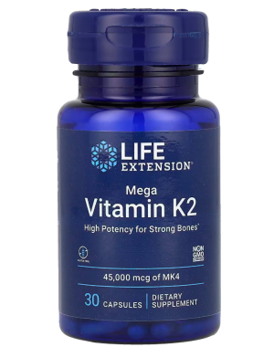Mega Vitamin K2, 45,000 mcg, 30 Capsules Life Extension