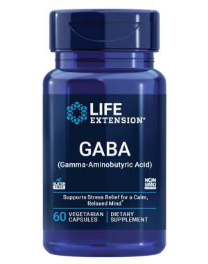 Gaba (Gamma-Aminobutyric Acid) 60 vegetarian capsules Life Extension