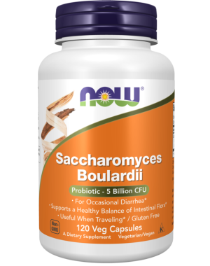 Saccharomyces Boulardii, 5 Billion CFU, 120 Veg Capsules Now foods