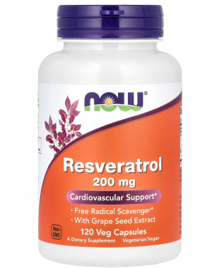 Resveratrol, 200 mg, 120 Veg Capsules Now foods