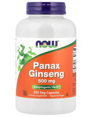 Panax Ginseng, 250 Veg Capsules (500 mg per Capsule) Now foods