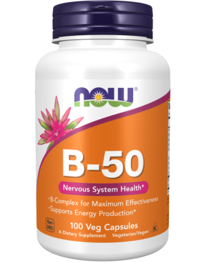 Vitamin B 50 mg 100 Veg Capsules Now foods