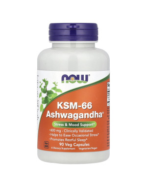 KSM-66 Ashwagandha, 600 mg, 90 Veg Capsules