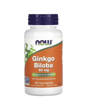 Ginkgo Biloba, 60 mg, 120 Veg Capsules Now