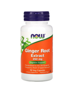 Ginger Root Extract, 250 mg, 90 Veg Capsules Now foods