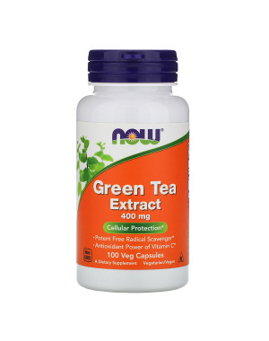 Green Tea Extract, 400 mg, 100 Veg Capsules Now
