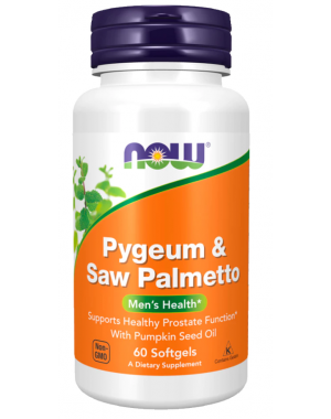 Pygeum Saw Palmetto, 60 Softgels Now foods