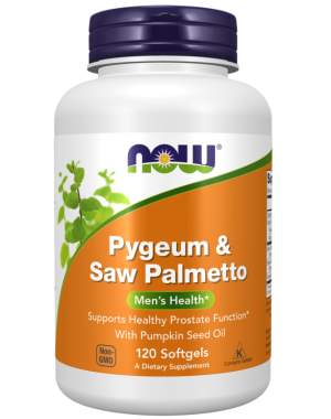 Pygeum  Saw Palmetto, 120 Softgels Now foods