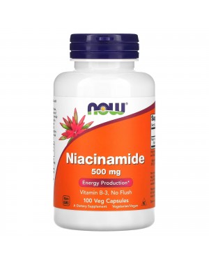 Niacinamide, 500 mg, 100 Veg Capsules Now foods