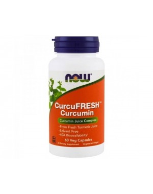 CurcuFRESH Curcumin 60 Veg Capsules NOW Foods