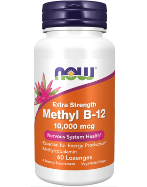 Methyl B-12, Extra Strength , 10,000 mcg, 60 Chewables/Lozenges Now foods