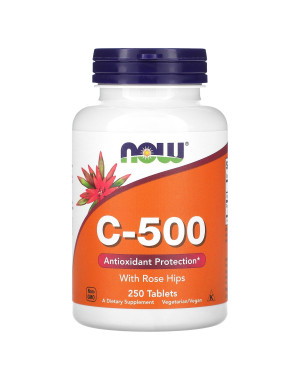 C-500 With Rose Hips, 250 Tablets Now