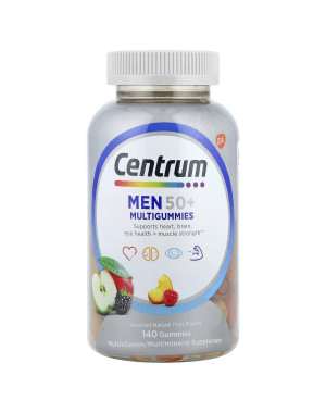Centrum, Men 50+ Multigummies, Assorted Natural Fruit, 140 Gummies