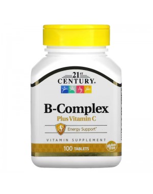 B-Complex Plus Vitamin C, 100 Tablets