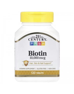 Biotin, 10,000 mcg, 120 Tablets