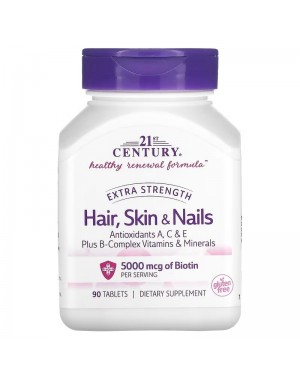 Extra Strength Hair, Skin & Nails, 90 Tablets