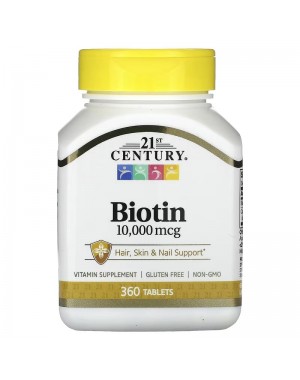 Biotin, 10,000 mcg, 360 Tablets