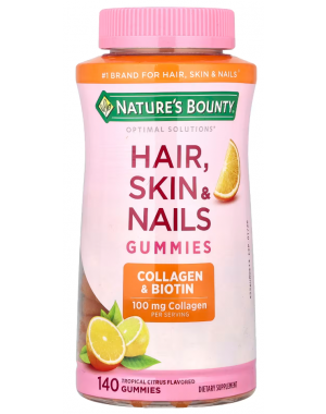 Hair, Skin & Nails Gummies, Tropical Citrus, 140 Gummies Nature's Bounty