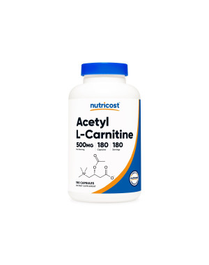 Nutricost, Acetyl L-Carnitine Capsules 500 MG 180 CAPS